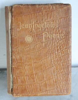 Antique Jean Ingelow’s Poems Thomas Y. Crowell & Co. Aligator Leather Bound-image