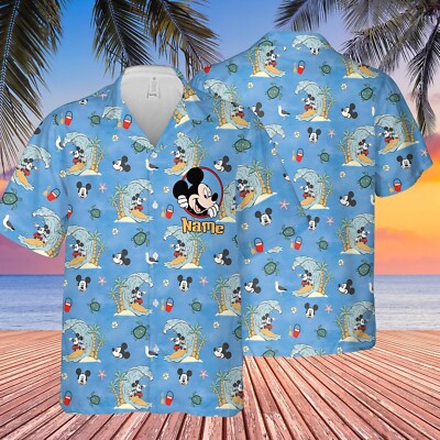 Personalized Mickey Hawaiian Shirt - Disney Birthday Gift For Men Women-image