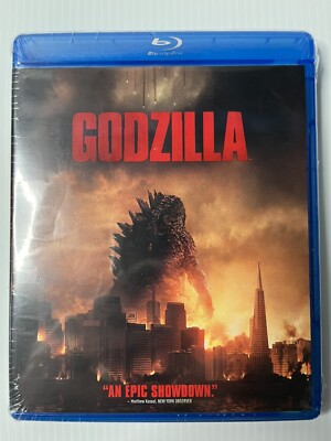 Godzilla (Blu-Ray, 2014, Region A). Elizabeth Olsen. BRAND NEW/FACTORY SEALED.-image