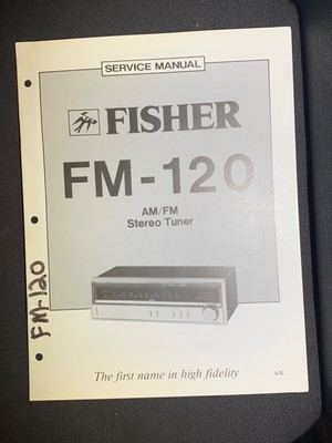 Fisher FM-120 Service AM/FM Stereo  Tuner Original-image