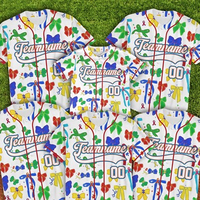 Custom Autism Awareness Baseball Jersey Coquette Gift For Kid Men Women-image