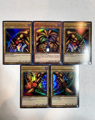 YUGIOH exodia the forbidden one complete set ultra rare S028 FULL EXODIA SET-image