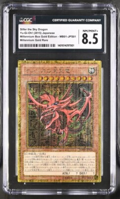 Yugioh - Slifer the Sky Dragon - MB01-JPS01 - Millennium Gold Rare- CGC 8.5-image