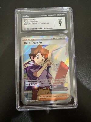 Pokemon Bill’s Transfer Scarlet Violet 151 Holo CGC Graded 9 Not PSA Card-image