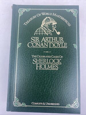 Treasury of World Masterpieces Celebrated Cases of Sherlock Holmes Green 1983-image