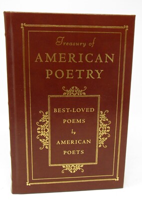 Treasury Of American Poetry Book Best Loved Poems N. Sullivan Leather Bound 1993-image