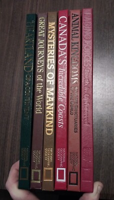 Lot 6 National Geographic Hardcover Books Series Beautiful Set Mysteries Animals-image