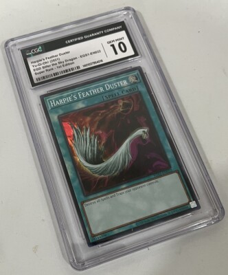 Yugioh Harpie Feather Duster Holo EGS1 #EN022 CGC Graded 10 Gem Not PSA Card-image