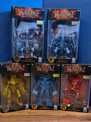 Lot Of 5 Yu-Gi-Oh! LIMITED EDITION Series 1 Figures Blue Eyes Slifer Obelisk Ra-image