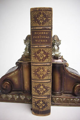 1857 THE POETICAL WORKS OF SAMUEL ROGERS *Full Leather*Ornate*Illustrated-image