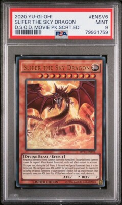 YuGiOh Slifer the Sky Dragon MVP1-ENSV6 Ultra Rare Limited Edition PSA 9-image