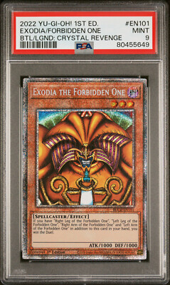 YUGIOH 1ST BLCR-EN101 EXODIA THE FORBIDDEN ONE STARLIGHT PSA 9 MINT #80455649-image