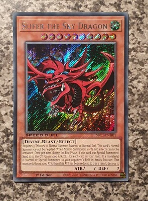Yugioh SBC1-ENH01 Slifer the Sky Dragon 1st Edition Secret Rare MINT-image
