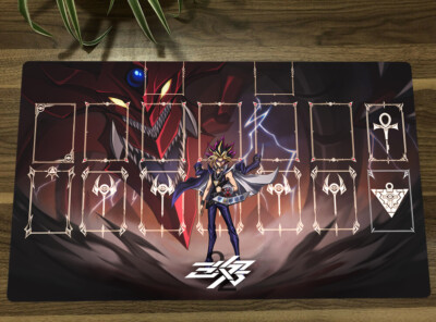 YGO Slifer the Sky Dragon TCG CCG Playmat Card Game Mat Table Pad Free Bag-image