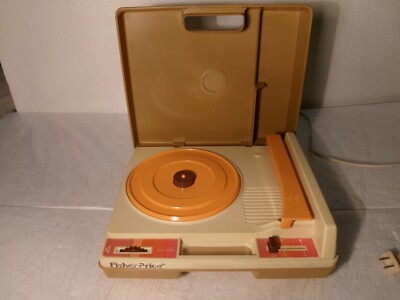 Vintage 1978 Fisher Price 33/45 #825 Record Player Turntable Tested Works Great-image
