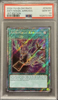 2024 PSA 10 YUGIOH RA03 PLATINUM SECRET RARE ANTI MAGIC ARROWS 💫-image