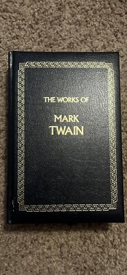 1990 Bonded leather book The Works of Mark Twain by Longmeadow Press w/bookmark-image