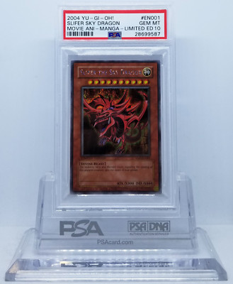 YUGIOH YMA-EN001 SLIFER THE SKY DRAGON Movie Ani-Manga PSA 10 GEM MINT #28699587-image