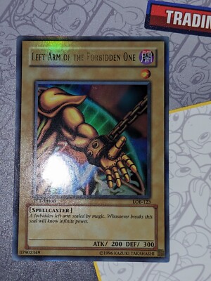 Left Arm Of The Forbidden One Exodia 1st Ed LOB-123 Yugioh- Asian English- NM-image