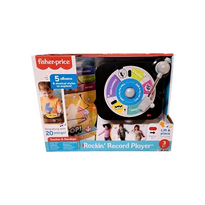 Fisher-Price~Rockin’ Record Player Musical Toy with Turntable & 5 Records~NIB-image