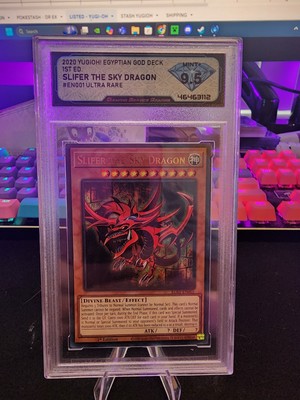 Slifer the Sky Dragon EGS1-EN001 Egyptian God Deck, 1st ED. Gem Mint 10 Graded!!-image