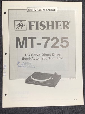 Fisher MT-725 MT-865 Service Manual Direct Drive Turntable Original-image