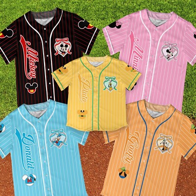 Custom Coquette Mickey Friends Disney Baseball Jersey Gift For Kid Men Women-image