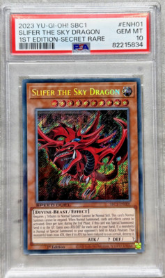 Yugioh Card 1st Ed. Slifer The Sky Dragon Secret Rare, SBC1-ENH01, 2023-image