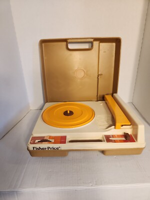 Vintage 1978 Fisher Price #825 Orange Portable Record Player Turntable-image