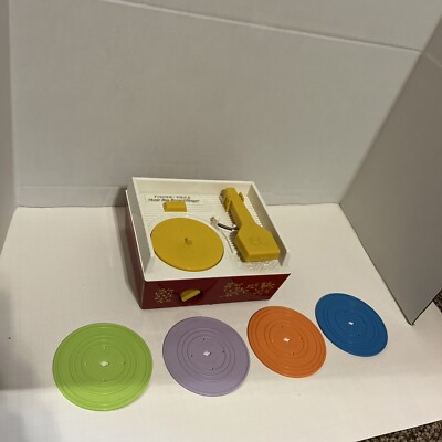 2014 Fisher Price Music Box/Record Player.  Excellent Condition w/4 Records-image
