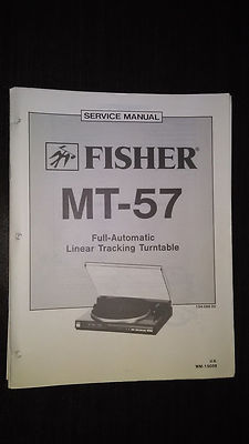 Fisher mt-57 Service Manual original repair book stereo turntable record player-image