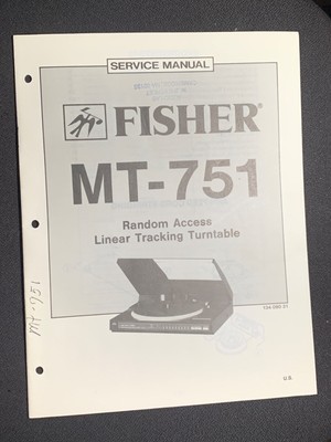 Fisher MT-751 Service Manual Random Access Linear Tracking Turntable Original-image