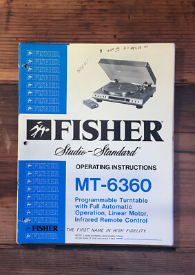 Fisher MT-6260 Record Player / Turntable Owner / User Manual *Original*-image