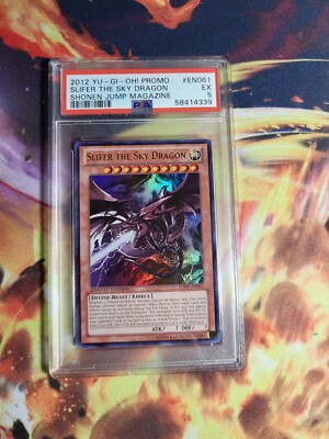 PSA 5 Slifer the Sky Dragon JUMP-EN061 - Yu-Gi-Oh Shonen Jump Magazine Promo-image