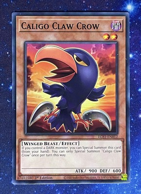 Yu-Gi-Oh! TCG, Caligo Claw Crow, Egyptian God Deck: Slifer… EGS1-EN012 1st Ed.-image