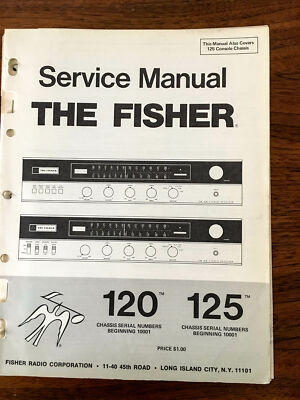 Fisher Model 120 125 Receiver Service Manual *Original*-image