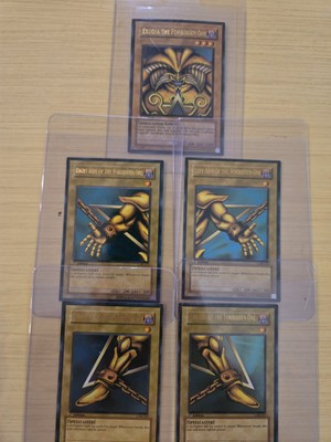 Rare YuGiOh Exodia the Forbidden One LOB-120-LOB-124 1st ED Set Excellent cond.-image