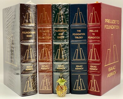 Easton Press COMPLETE Deluxe SERIES THE FOUNDATION TRILOGY Leather Bound Books-image