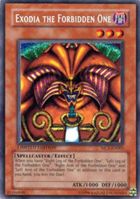 Exodia the Forbidden One - MC1-EN001 - Secret Rare - Limited Edition x1 Damaged-image