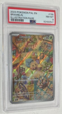 Pokemon TCG Bramblin Paldea Evolved Holo PSA Graded Mint 8 Scarlet Violet-image