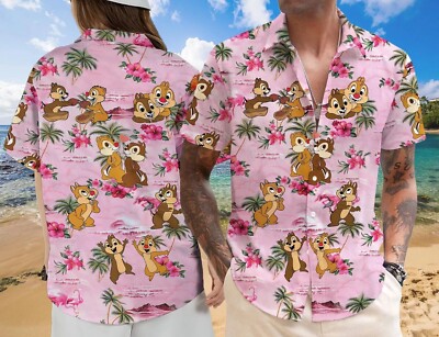 Cute Chip N Dale Double Trouble Best Friends Tropical Summer Trip Hawaiian Shirt-image