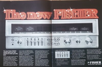 1979 Ad Fisher Vintage  Stereo Receiver  Music  Ephemera Print Art Advertisement-image