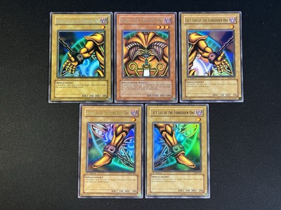 Exodia Left/right Arm/leg Of The Forbidden One LOB-120-124 Glossy Wavy Set NA-image