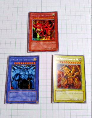 Yugioh GBI-001,002,003 Slifer The Sky Dragon Secret Rare Near Mint-image