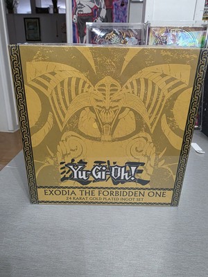 Yugioh Exodia The Forbidden One 24k Gold Plated Ingots Full Set Of 5 Metal Cards-image