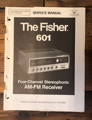 Fisher Model 601 747 Receiver  Service Manual *Original*-image