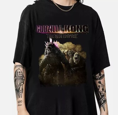 Godzilla X Kong The New Empire 2024 Vintage T Shirt, Godzilla X Kong T Shirt-image