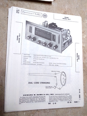 FISHER 90T TUBE AM/FM TUNER - SCHEMATIC & PARTS ID - SAMS PHOTOFACT 425/7-image