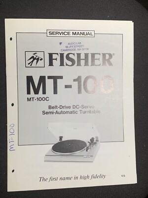 Fisher MT-100 MT-100C Service Manual  Semi Automatic Turntable Original-image