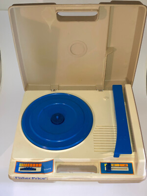 Fisher Price Plastic Blue Record Player Turntable Vintage 1978-image